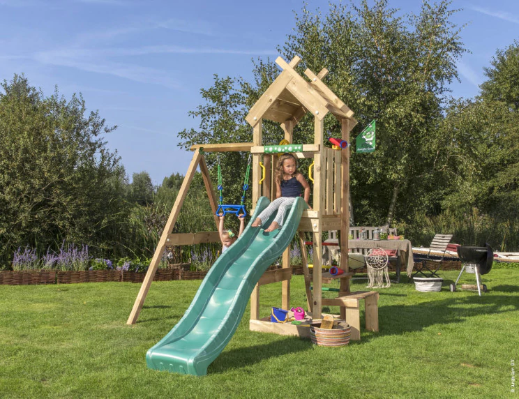 Jungle Totem | Spielturm aus Holz mit Schaukel
