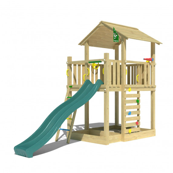 Jungle Chalet | Spielturm aus Holz mit Rutsche Jungle Chalet | Spielturm aus Holz mit Rutsche