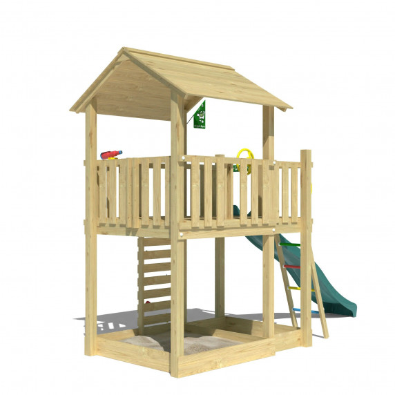 Jungle Chalet | Spielturm aus Holz mit Rutsche Jungle Chalet | Spielturm aus Holz mit Rutsche