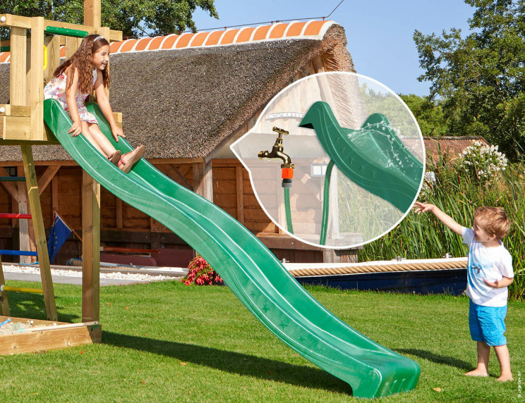 Jungle Chalet | Spielturm aus Holz mit Rutsche Jungle Chalet | Spielturm aus Holz mit Rutsche