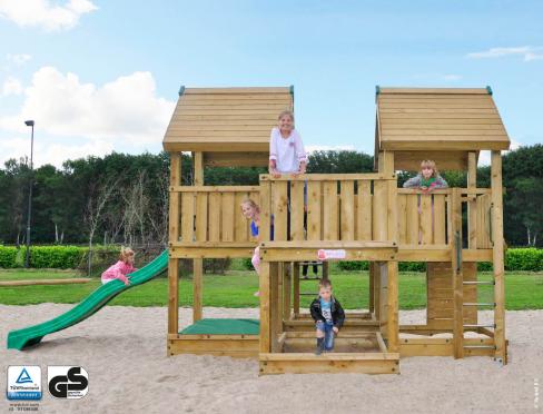 Öffentliche Spielplatzgerät aus Holz • Hy-land P7