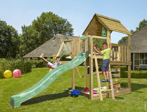 Jungle Cubby | Spielturm aus Holz mit Schaukel