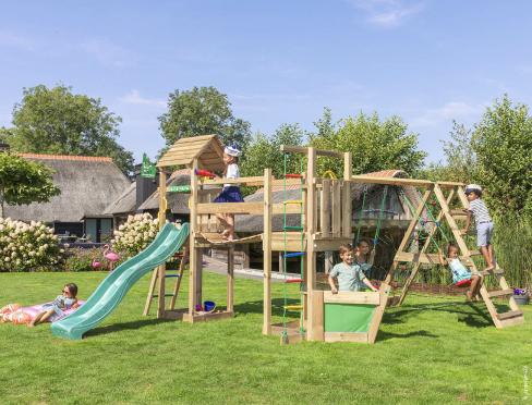 Jungle Voyager | Spielturm aus Holz mit Schaukeln & Kletternetz