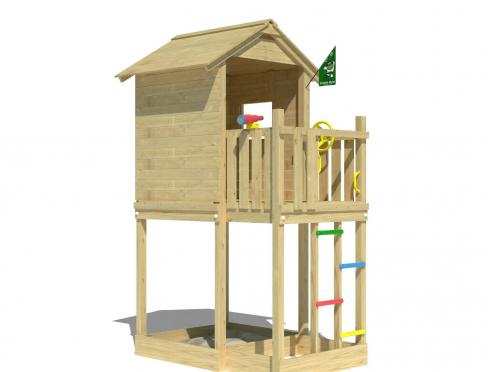 Jungle Treehouse | Spielturm aus Holz mit Leiter