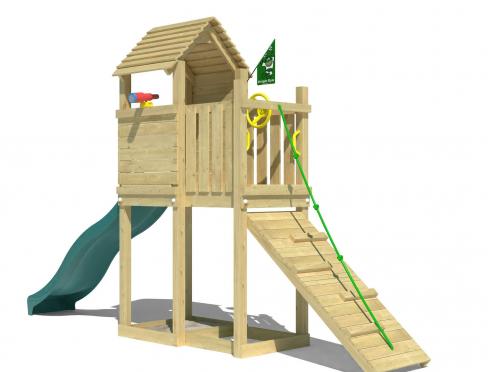 Jungle Pod | Spielturm aus Holz mit Rutsche