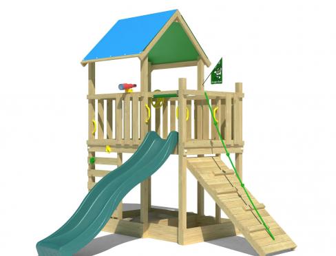 Jungle Wonder | Spielturm aus Holz mit Rutsche